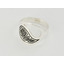 Серебряное кольцо  с прорезью и черневым узором Каприз 10020500А08